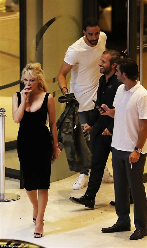Pamela Anderson Flaunts Assets For Dinner With Adil Rami Daily Mail