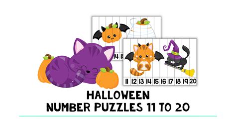 Halloween Number Puzzles 11 20 Exciting Activity For Teen Number
