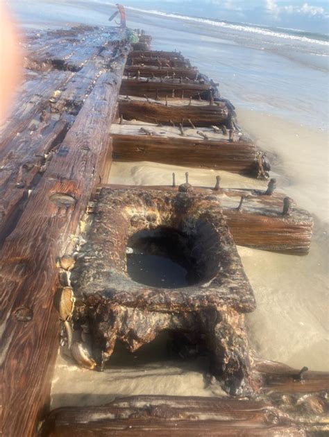Photos Mysterious Shipwreck Found On Outer Banks Beach Resurfaces