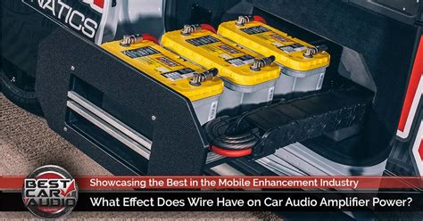 What Effect Does Wire Have On Car Audio Amplifier Power