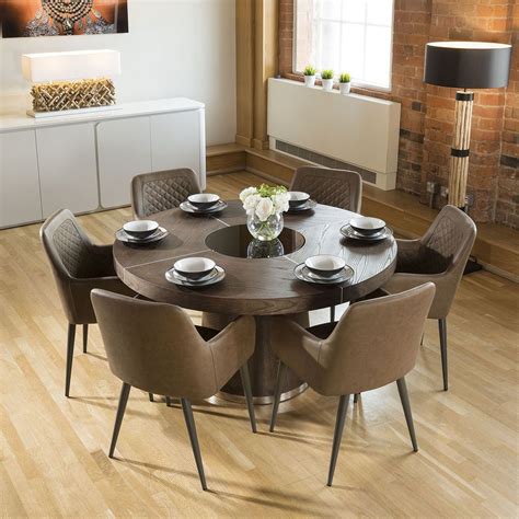 Originally purchased from the main kitchen company in green. Quatropi Large Elm Dining Set Round 1.4 Table 6 Brown ...
