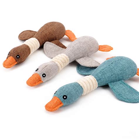 Cute Dog Squeaking Duck Plush Toy For Pet Dog Sounds Squeaker Squeaky