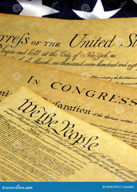Historical Document United States Constitution Stock Image Image Of