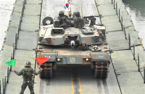 South Korean K1 Main Battle Tank During Military Drill