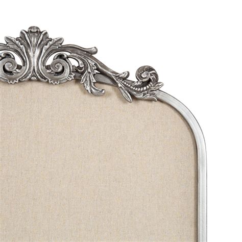 kate and laurel arendahl arch pinboard silver 19 x 31 framed arched ornate vintage pinboard