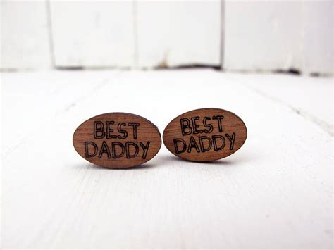 Engraved Best Daddy Cufflinks By Chips And Sprinkles
