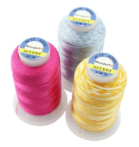 Accent Thread 12 Wt Rayon Thick Thread With A Gorgeous Sheen Used