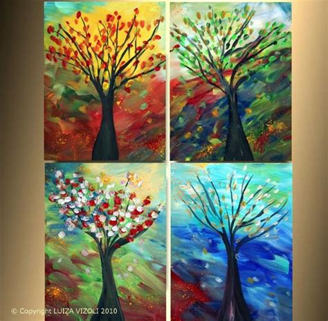 Four Seasons By Luiza Vizoli From Abstract Representational Art Gallery