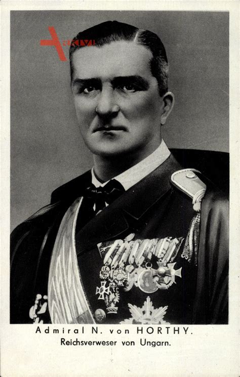 Reichsverweser Miklos Horthy Portrait Admiral Orden Xl