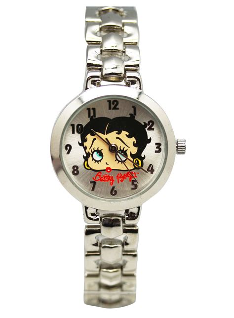 Betty Boop Face Dial Watch With Stainless Steel Band 25mm