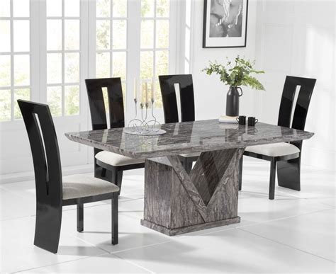 Minsk 160cm Grey Marble Dining Table Save £££ Free Delivery