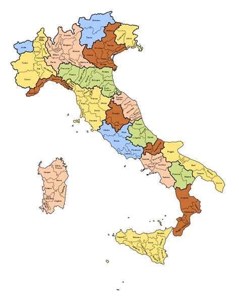 Landkarte Italien Provinzen Weltkarte Com Karten Und Stadtpl Ne