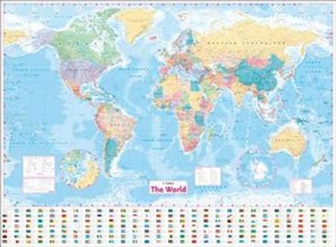 Buy Collins World Wall Laminated Map By Collins Maps Books Sanity
