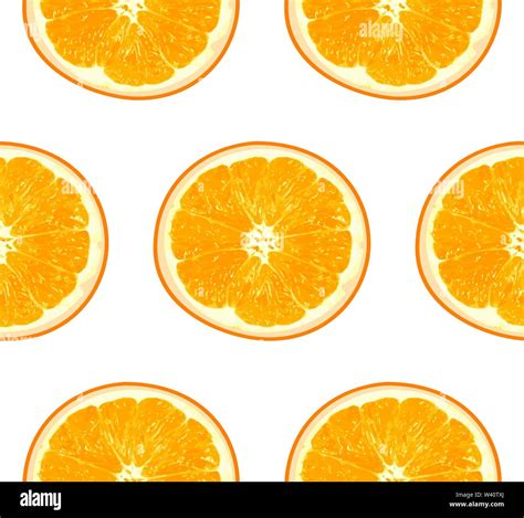 Seamless Orange Fruit Pattern Vector Illustrations Stock Vector Image