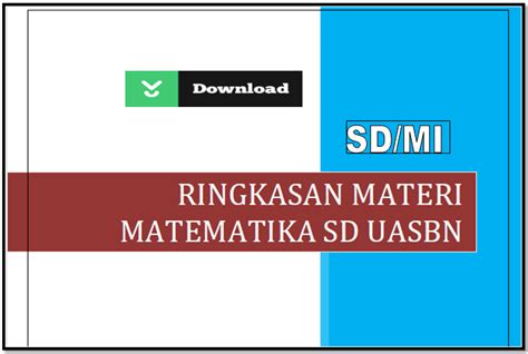 Kls 6 pada semester 1 dan 2. Download Ringkasan Materi USBN Matematika SD/MI Lengkap dengan Media Pembelajaran ...