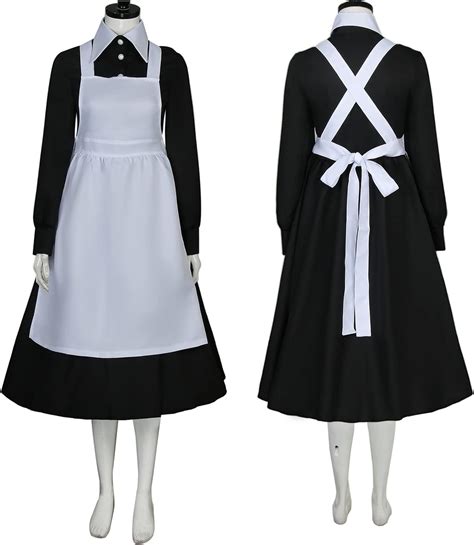 The Promised Neverland Isabella Krone Cosplay Maid Apron Uniform Dress