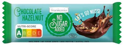 Frankonia No Sugar Added Riegel Chocolate Hazelnut Ohne Zuckerzusatz