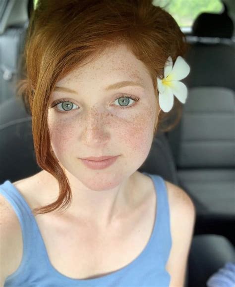 Annah Girl Beautiful Freckles Stunning Redhead Red Hair Woman