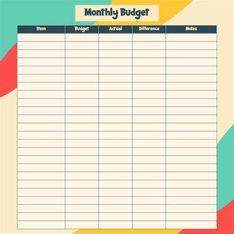 4 Best Images Of Free Printable Blank Budget Spreadsheet