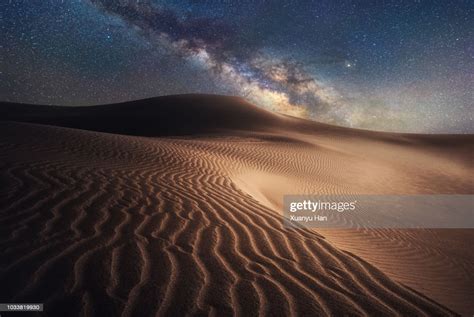 Starry Night In The Desert High Res Stock Photo Getty Images