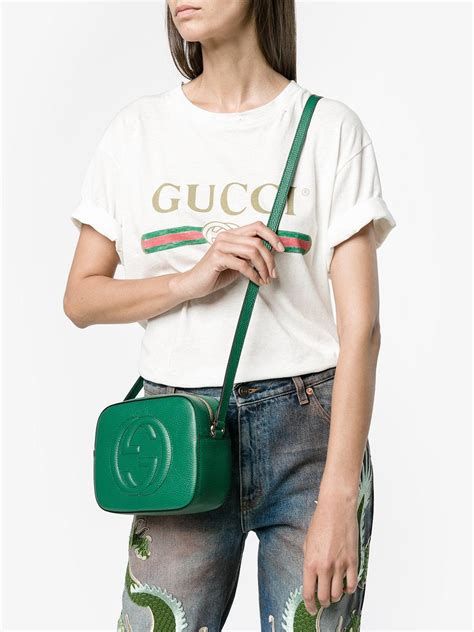 Gucci Leather Gg Soho Crossbody Bag In Green Lyst