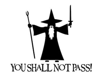 You Shall Not Pass Etsy Uk