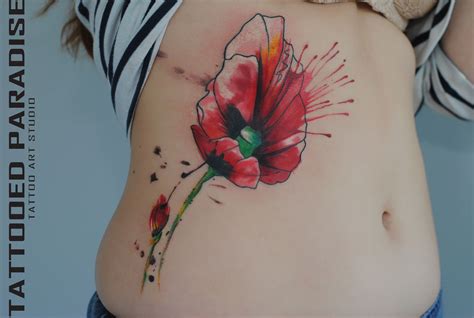 Watercolor Poppy Poppies Tattoo Watercolor Poppy Tattoo Watercolor