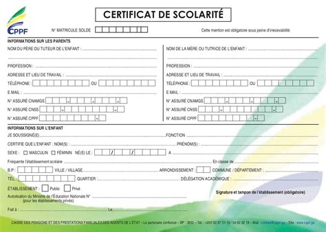 Certificat De Scolarité En Ligne