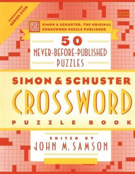 Simon And Schuster Crossword Puzzle Book John M Samson Boeken Bol Com
