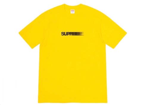 Supreme Motion Logo T Shirt Yellow Ss20 Uniquehype