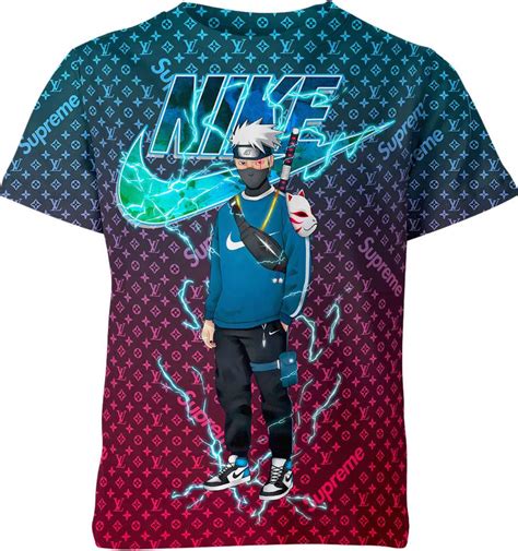 Kakashi Hatake Nike Louis Vuitton Naruto Shirt Full Printed Apparel