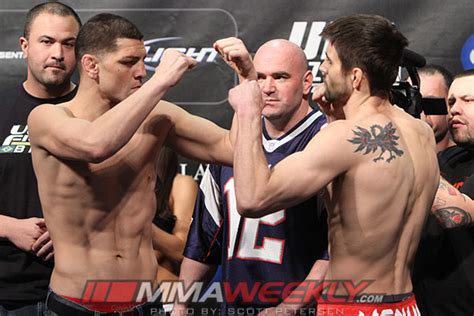 UFC Diaz Vs Condit Weigh In Results MMAWeekly Com UFC And MMA