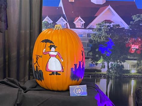 Grand Floridian Cast Member Halloween Pumpkins On Display