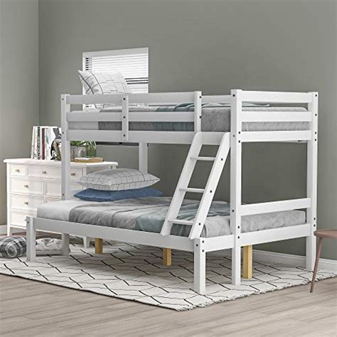 Buy Merax Twin Over Full Bunk Bed Solid Wood Bunk Loft Bed Frame With