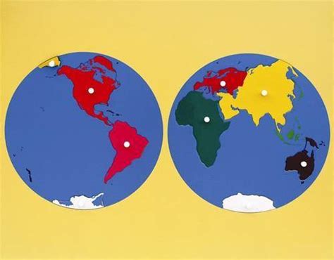 Montessori Pin Map Of Continents Sg
