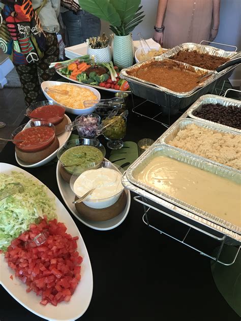 Prep and cook everything for your taco bar party ahead of time so when your guests arrive, they can put their. Taco Bar Grad Party | Grad parties, Taco bar, Party