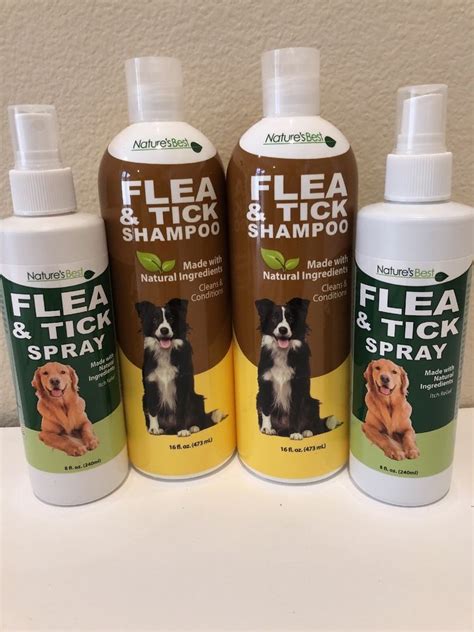 Natures Best Flea And Tick Dog Cat 2 Shampoo 16 Oz And 2 Spray 8 Oz