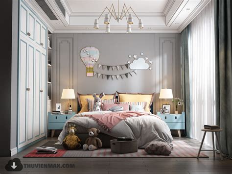 3d Model Interior Children Room Free Download By Huyhieulee 3dziporg