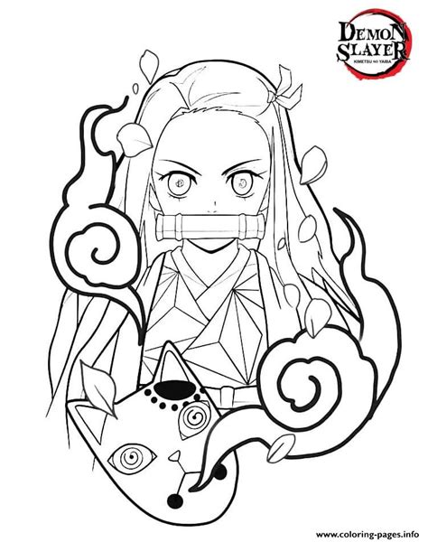Search Results For Nezuko Kamado From Demon Slayer Coloring Page