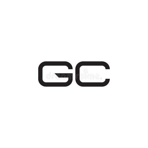 Icono Del Logotipo Del Vector De Letra Inicial De Gc Ilustración del