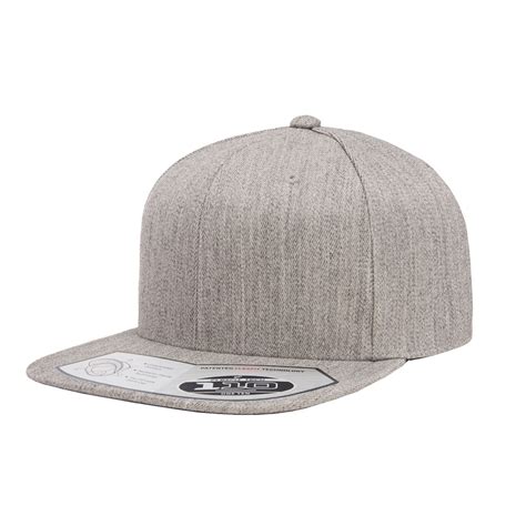 Flexfityupoong 110f Solid Heather Grey Snapback Double Portion Supply