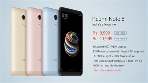 The lowest price of xiaomi redmi note 5 pro is p19,999 at shopee. Xiaomi Launched Redmi Note 5 & Note 5 Pro Along With Mi TV ...