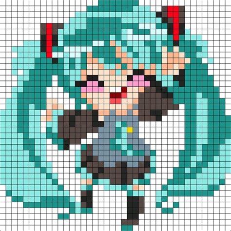 Anime Girl Pixel Art Templates