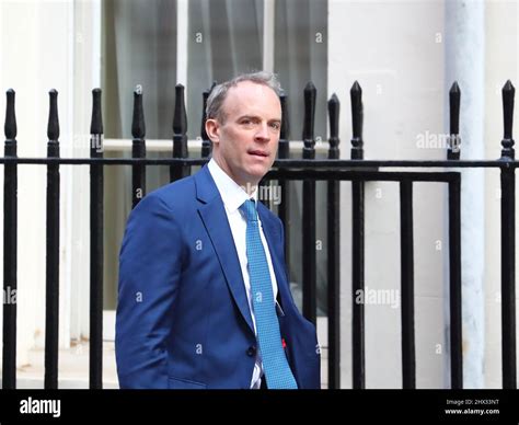 London Uk 8th March 2022 Deputy Prime Minister Dominic Raab Leaving