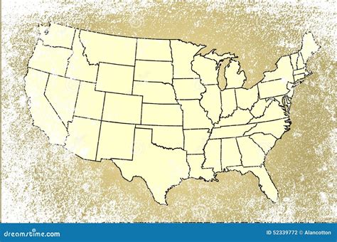 Staats Karte Der Vereinigten Staaten Von Amerika Stock Abbildung