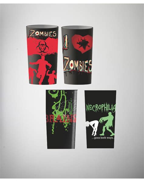 Need These 4 Pk Zombie Cups Though Id Have To Hide The Necrophilia