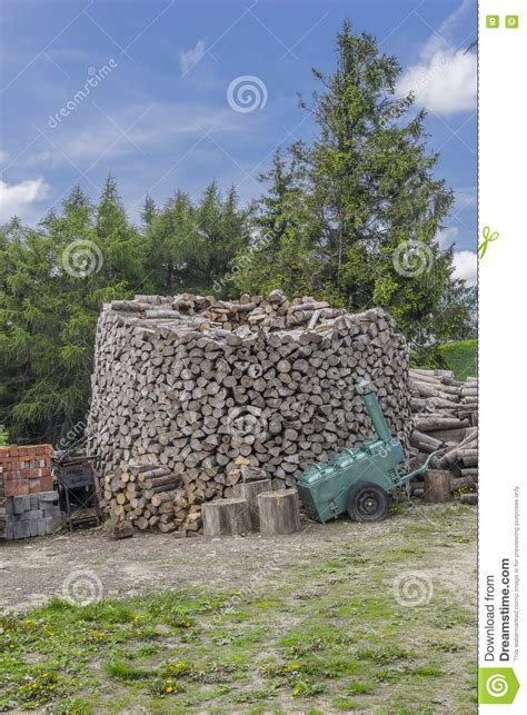 Pile Of Firewood Stock Image Image Of Hard Country 72619519