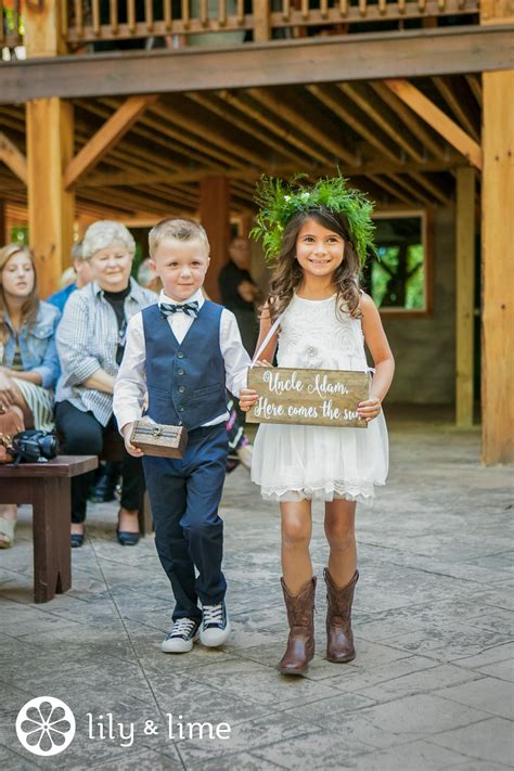Fawn Worthy Flower Girl And Ring Bearer Wedding Inspiration Lily And Lime