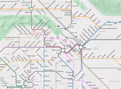 Los Angeles Light Rail Map World Map