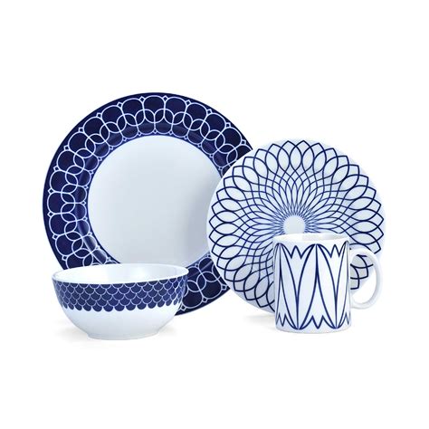 Mikasa® Lavina 4 Piece Place Setting In Cobalt Bed Bath And Beyond 32 Piece Dinnerware Set